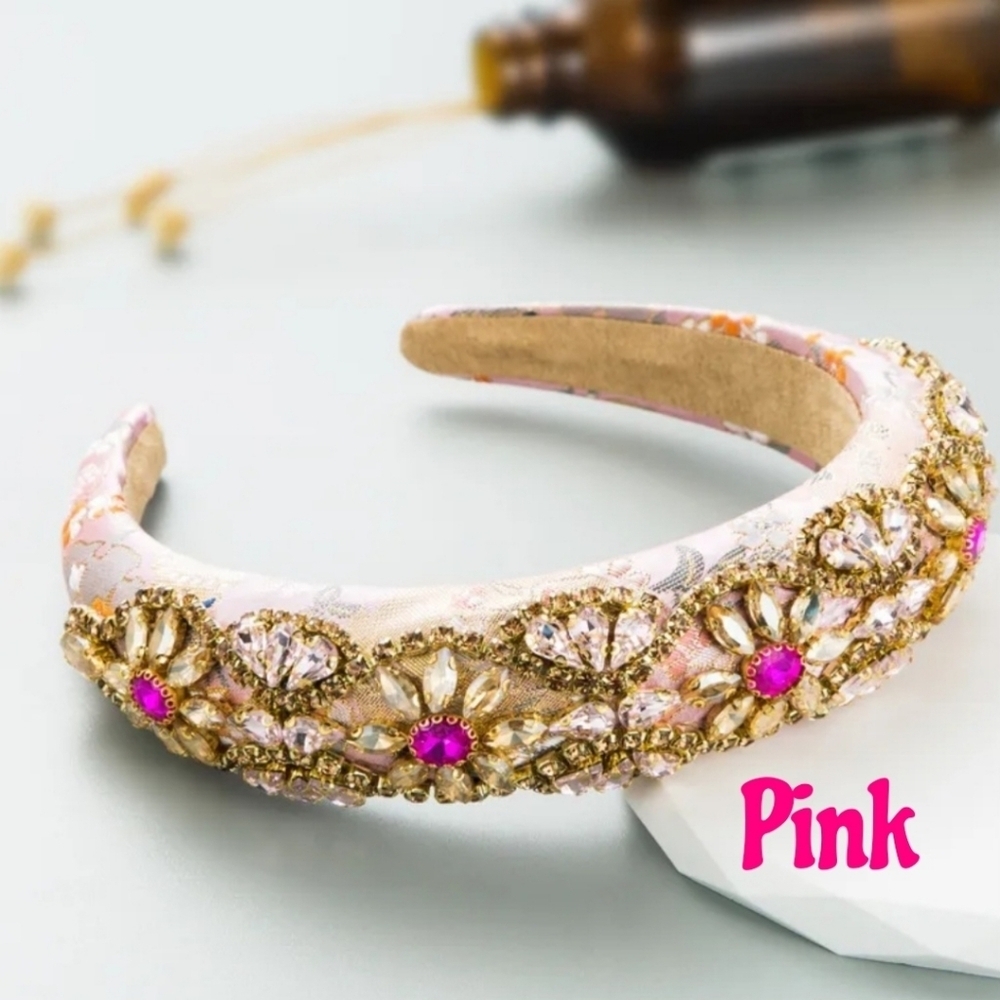 Rhinestone Headbands Elegant Baroque Style - Picture 9 of 15